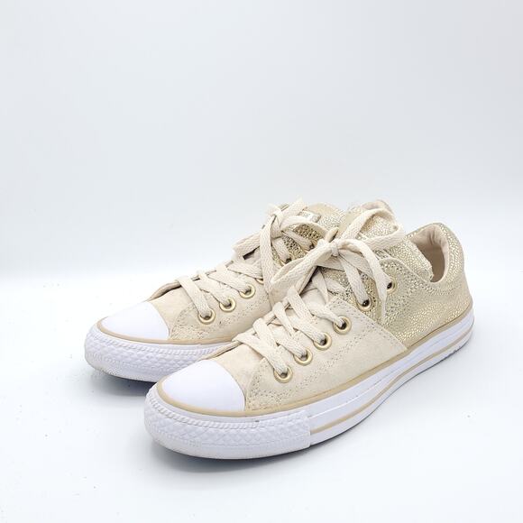 Converse Shoes Gold Madison Chuck Taylor All Star CTAS Ox Low women's size 7 - Picture 1 of 9
